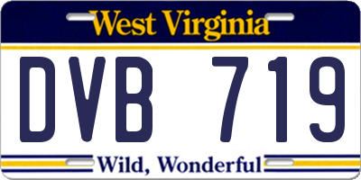 WV license plate DVB719