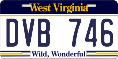 WV license plate DVB746