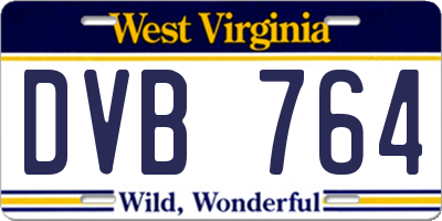 WV license plate DVB764
