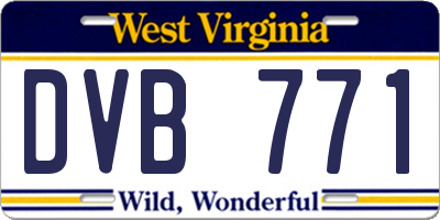 WV license plate DVB771