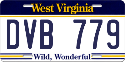 WV license plate DVB779