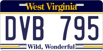 WV license plate DVB795