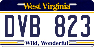 WV license plate DVB823