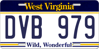 WV license plate DVB979