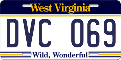 WV license plate DVC069