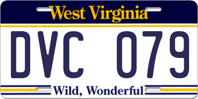 WV license plate DVC079