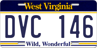 WV license plate DVC146
