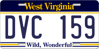 WV license plate DVC159
