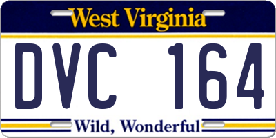 WV license plate DVC164