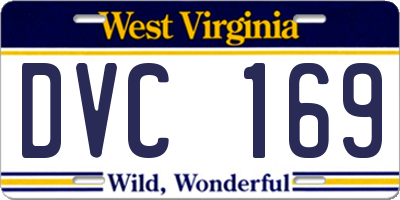 WV license plate DVC169