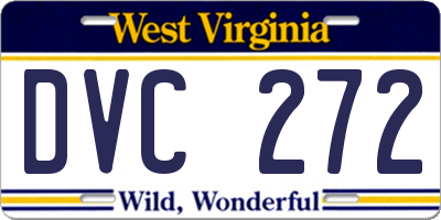 WV license plate DVC272