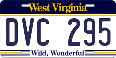 WV license plate DVC295