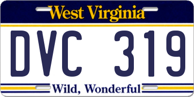 WV license plate DVC319