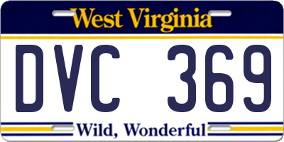WV license plate DVC369