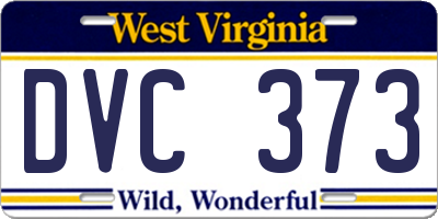 WV license plate DVC373