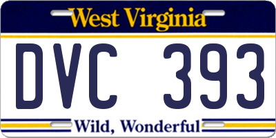 WV license plate DVC393