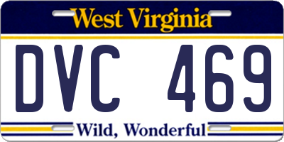 WV license plate DVC469