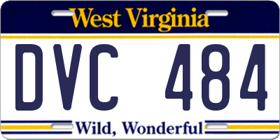 WV license plate DVC484