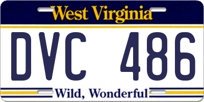 WV license plate DVC486