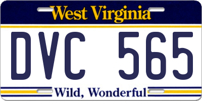 WV license plate DVC565
