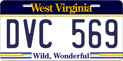 WV license plate DVC569