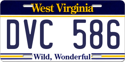 WV license plate DVC586