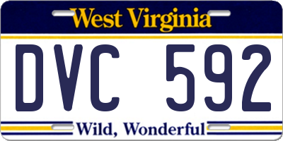 WV license plate DVC592