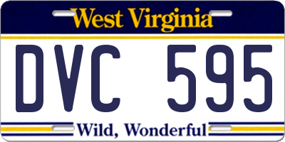 WV license plate DVC595