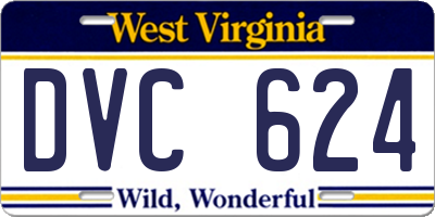 WV license plate DVC624