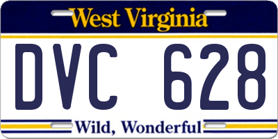 WV license plate DVC628