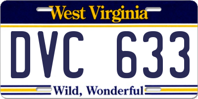 WV license plate DVC633