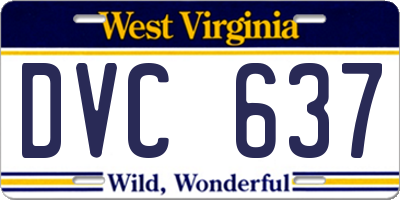 WV license plate DVC637