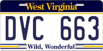 WV license plate DVC663