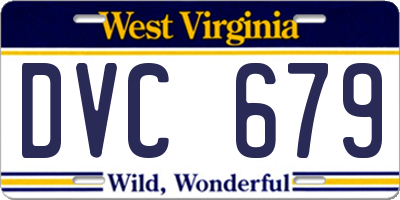 WV license plate DVC679