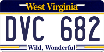 WV license plate DVC682