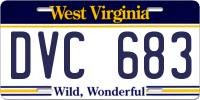 WV license plate DVC683