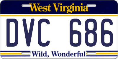 WV license plate DVC686