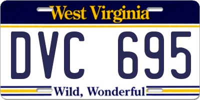 WV license plate DVC695