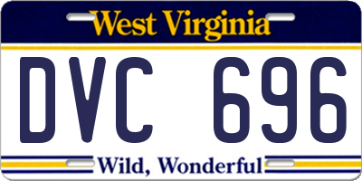 WV license plate DVC696