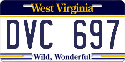 WV license plate DVC697