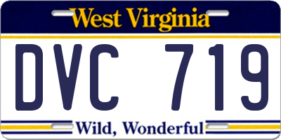 WV license plate DVC719