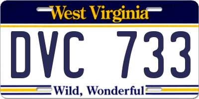 WV license plate DVC733