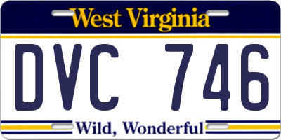 WV license plate DVC746
