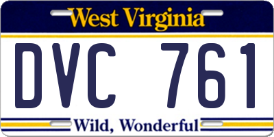 WV license plate DVC761