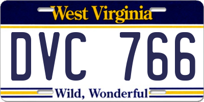 WV license plate DVC766