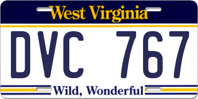 WV license plate DVC767