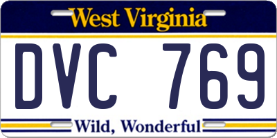 WV license plate DVC769