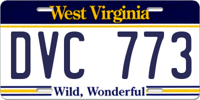 WV license plate DVC773