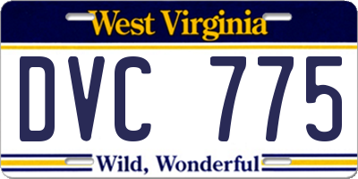 WV license plate DVC775