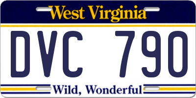 WV license plate DVC790